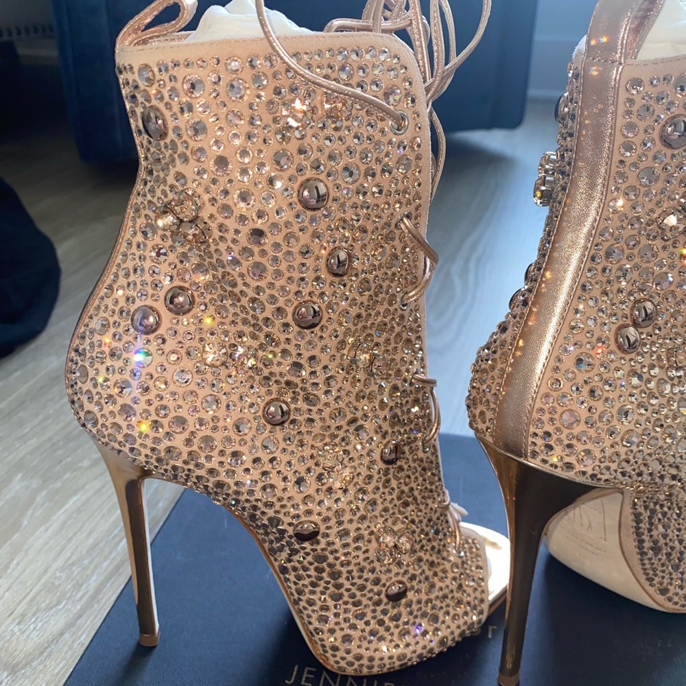 Giuseppe Zanotti Gold Embellished Stiletto Sandals